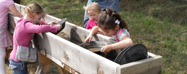 panning for gold